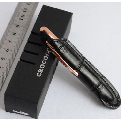 ROLLER BALL PEN MINI CROCODILE PEN BLACK+ POUCH NEAT CONVIENCE 9CM BLACK COPPER GOLDEN SILVER 6 COLORS FOR CHOOSE