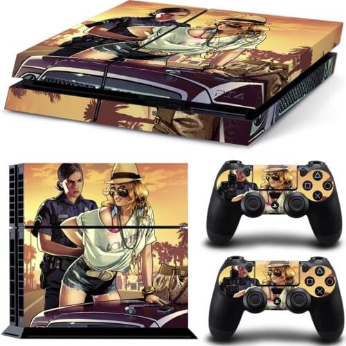 Grand Theft Auto V GTA 5 PS4 Skin Sticker Decal For Sony PlayStation 4 Console and 2 Controllers PS4 Skin Sticker Vinyl stickers