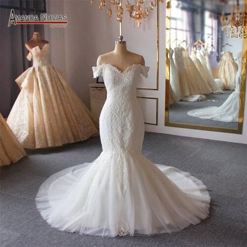 Wedding dress bridal-gowns special beading lace mermaid dress