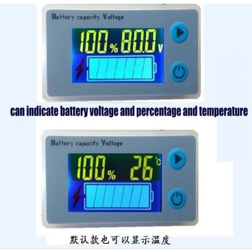 Lead Acid Lithium Battery Colored Display Battery Capacity/Level Indicator 10-100v Voltage/Power Meter Voltmeter Coulombmeter