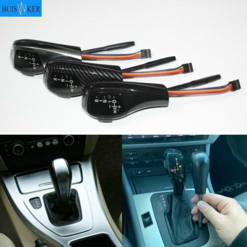Carbon Fiber Black Silver LED Gear Shift Knob Shifter Lever for BMW Z4 Roadster E85 Coupe E86 Automatic Accessories