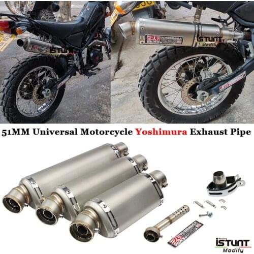 38-51MM Universal Motorcycle yoshimura Exhaust Muffler Pipe ATV Pit Dirt Motorbike 100cc-1000cc Scooter Motorbike Pipe DB Killer
