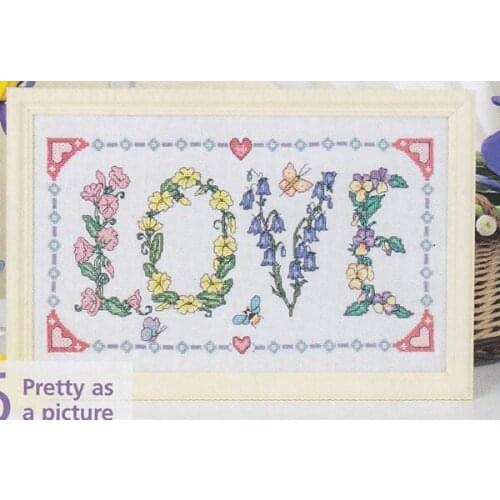 Fishxx Cross Stitch,Gold81-3flowers[garland of love]water-soluble printing,100%accurate pattern,11CT,Need to embroidery