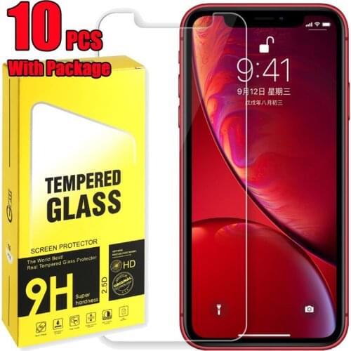 10pcs 2.5D Premium Tempered Glass Screen Protector Film Guard For iPhone 12 Mini 11 Pro Max XS XR X 8 7 6 Plus SE With Package