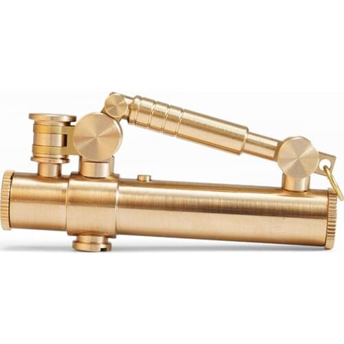 Lighter Brass Stainless Steel High-End Handmade Kerosene Lighter Lever Kowtow Retro Automatic Mechanical Creative Personality