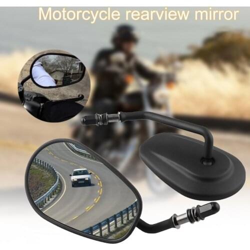 1 Pair Rearview Mirrors Durable Easy Installation Aluminum Alloy Motorcycle Rear Side Mirrors for Davidson XL 883 1200