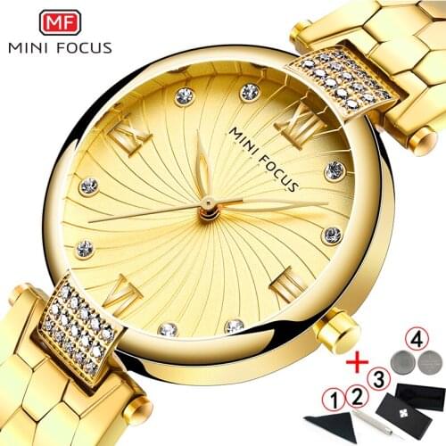 Women Watches Gold Luxury Brand Diamond Quartz Ladies Wrist Watches Stainless steel Clock Female Watch relogio feminino 2020