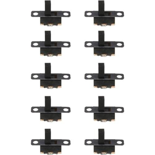 10pcs Black SPDT ON-Off Miniature Slide Switchs Toggle Electronic Component DIY Power Connector Wires Mini Black Switch