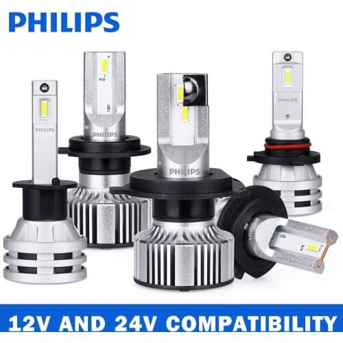 H7 H11 Philips G2 LED 9005 HB3 9006 HB4 9012 HIR2 H4 H8 Original bulb 6500K Super white light 11972UE2X2 12/24V 24W 2PACK
