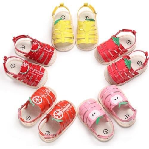 2020 Cool Baby Sandals Summer Girls Sandals Toddler Cute Fruit Design Fancy Flat Shoes Soft Sole Sandals