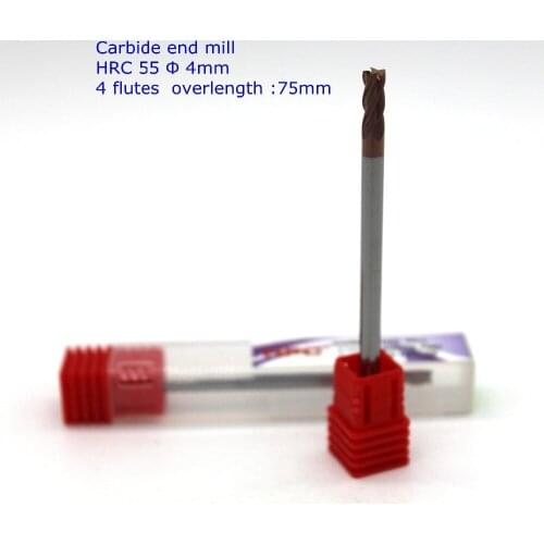 4*4*75 of 4 flutes flat end mills HRC55 mill cutter carbide end mill CNC machine tool