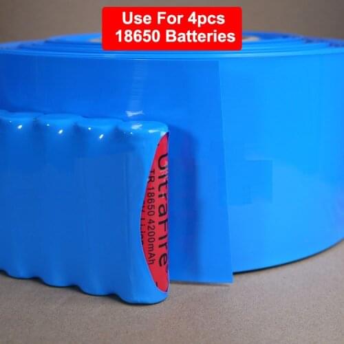 2M Yellow Clear Dia 55mm Width 85mm For 4pcs 18650 Battery Pack Wrap Sleeve Insulation PVC Heat Shrinkable Tubing Shrink Tube
