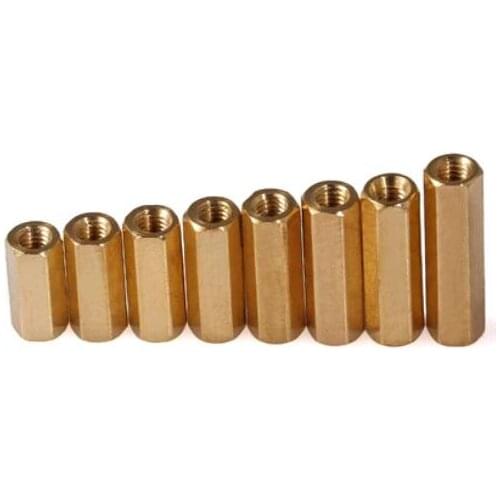 50Pcs/lot M2/M2.5/M3*L Female female Hex head Brass Spacing Screws Threaded Pillar PCB Computer PC Motherboard Standoff Spacer