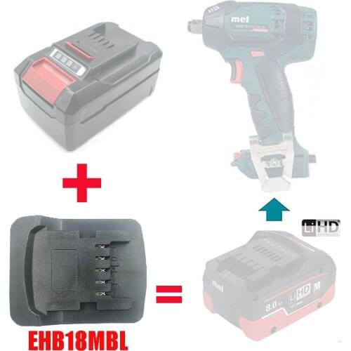 EHB18MBL Electric Power Tool Adapter use Einhell 18V Li-ion Battery Converter on Metabo Lithium Machine