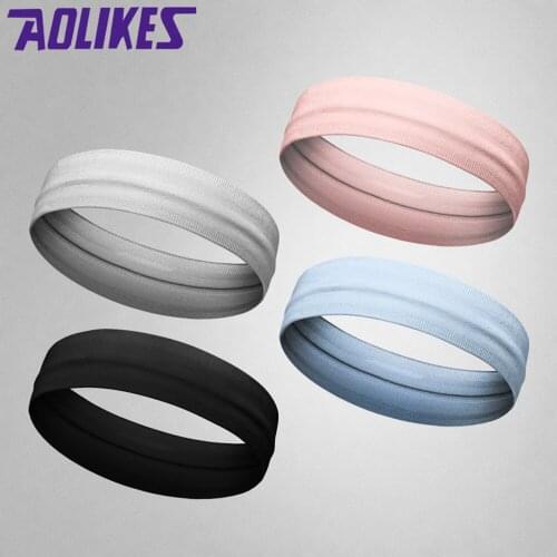 AOLIKES New Towel Absorbent Sport Sweat Headband Sweatband For Men and women Yoga Hair Bands Head Sweat Bands Sports Safety