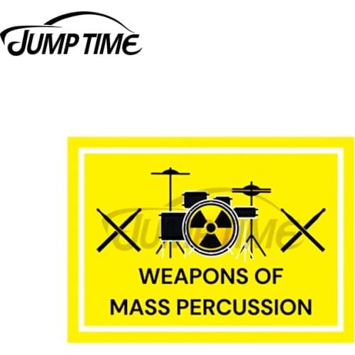 JumpTime 13 x 4.2cm For Weapons of Mass Percussion Car Stickers Windshield Scratch-Proof Decal Refrigerator Personality Graphics