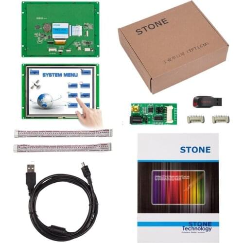 Free Shipping! 8 inch Industrial Embedded HMI LCD Monitor 800*600 with Touch Controller + Program