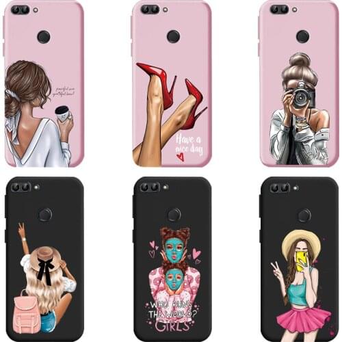 For Huawei P Smart Case For Huawei P Smart 2018 Cute Baby Girls Phone Case FIG-LX1 Soft Tpu Silicone Back Cover on PSmart 5.65"