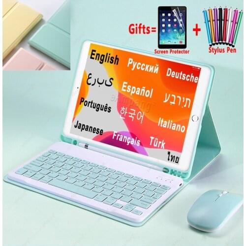 For iPad Mini 5 Mini 4 Mini5 Mini4 Mini 3 2 1 Case Keyboard Bluetooth Keyboard Mouse Mice Korean Spanish Russian Azery keyboard