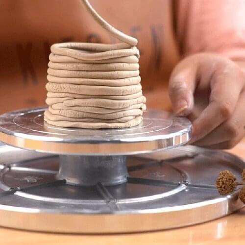 Double Face Use Aluminum Alloy Turntable for Ceramic Clay Sculpture Platform Pottery Wheel Lazy Pottery Rotating Tools