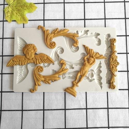 Gingerbread Cookie Mould Sugarcraft Flower Angel chocolate fudge cake border decoration tool