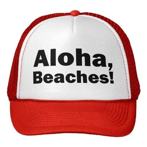 Hawaii Holiday Baseball Caps Funny Aloha Beaches Letter Printed Trucker Hat