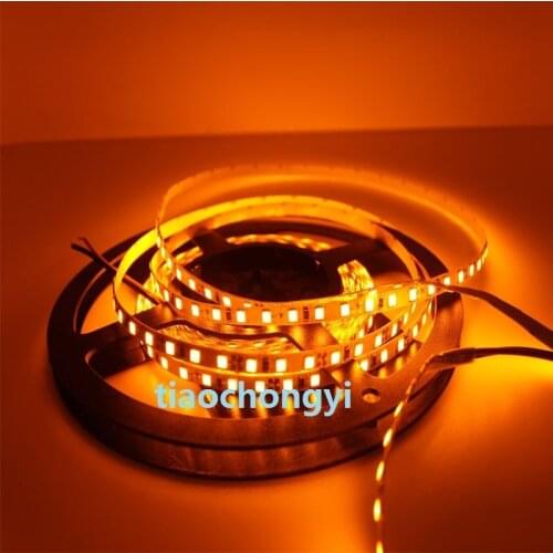 DC12V 5M 2835 SMD 120leds/m 600Leds Yellow Flexible LED Strip Non-waterproof IP20