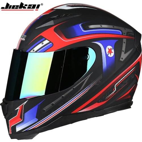 Jiekai mens motorcycle helmet, complete racing mask, capacete, warm scarf