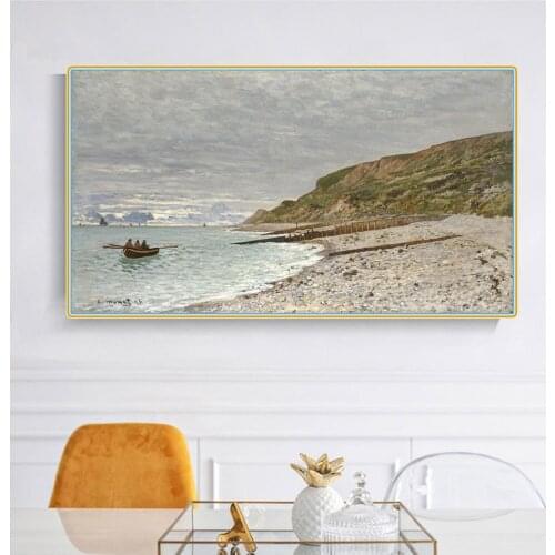 Citon Claude Monet《La Pointe de la Heve》Canvas Oil Painting Famous Artwork Poster Picture Modern Wall Decor Home Decoration