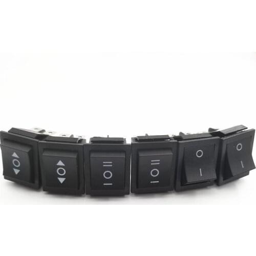 KCD4 4/6 Pin Black Rocker Switch ON-OFF-ON 2/3 Position 16A 250VAC/ 20A 125VAC Self-reset/MomentaryPower Switch
