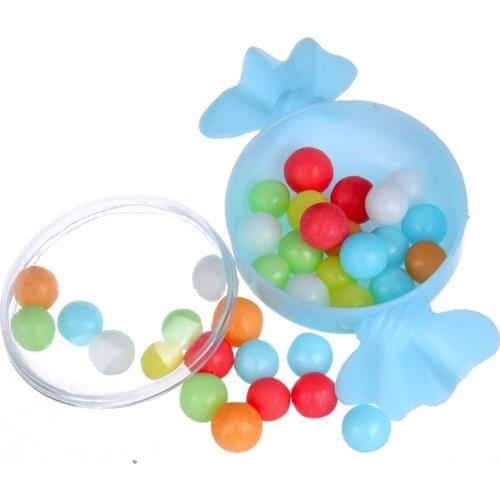 Creative Small Candy Plastic Box Round Children Cartoon Transparent Wedding Candy Box Snack Storage Crystal Mud Packaging Box