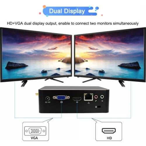 Eglobal Cheapest Micro PC Intel Celeron 2955U Core i3 i5 i7 Computer Windows 10 Barebone Mini PC 4K HTPC Copper Fan NUC 6 USB