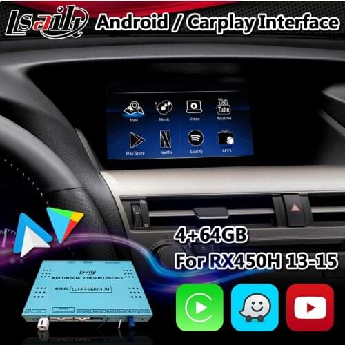 Lsailt Android Carplay Multimedia Video Interface for Lexus RX 450h 2013-2015 Year Mouse Control Car GPS Navigation Box RX450h