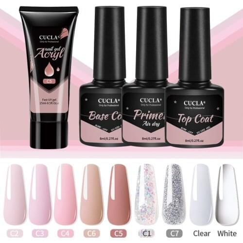 Nail Extension Gel Set Primer Seal Primer Base Extension Glue 4-in-1UV/LED Nail Gel Polish Nail Art Decoration Manicure TSLM1