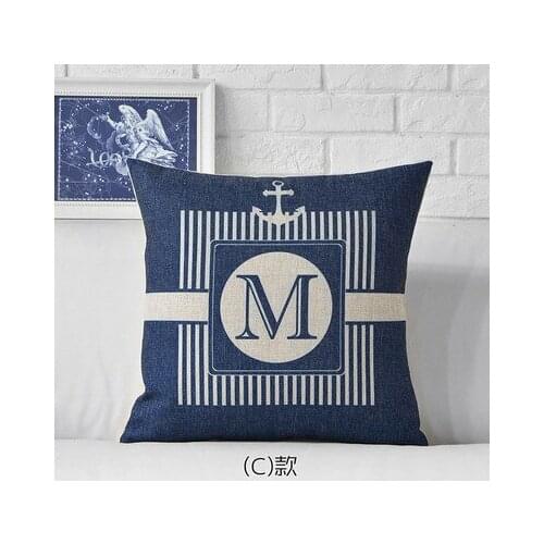 New Modern Sailing Ships Marine Printing Cushion Covers Anchor Rudder Linen Throw Pillow Case For Couch Seat Bedroom Home Decor