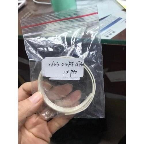 New and original 100PCS 0603 0.47UF 474 25V X7R capacitance