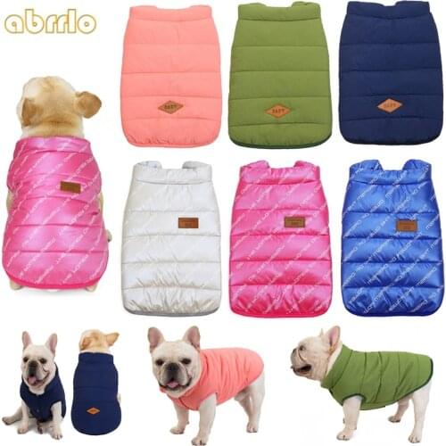 French Bulldog Clothes Winter Warm Dog Jacket Thick Cotton Dog Coat Pitbull Pug Vest Fashion Dogs Clothing Pets Costume