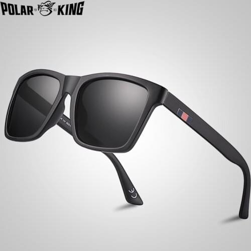 POLARKING Brand Design Retro Classic Polarized Men Sunglasses Driving Fishing Square Shades Sun Glasses For Male Eyewear