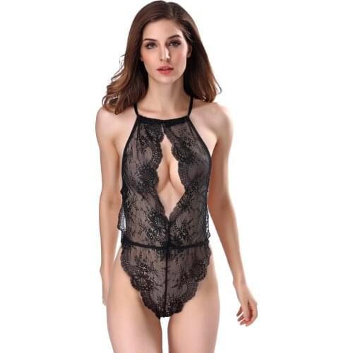 Sexy one piece Lingerie Erotic Plus Size For Women Teddy One Piece Lace Babydoll Bodysuit Hot sexy lingerie Sex Eight colors