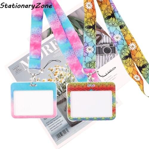 JY045 Cartoon Starry sky Yoga Lanyard Neck Strap for Key ID Card Cell Phone Straps Badge Holder Fashion Accessories