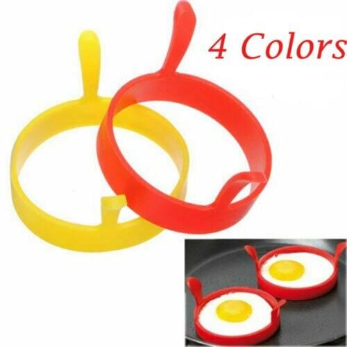 Silicone Omelette Pancake Poach Mould Round Omelette Fry Egg Ring Pancake Poach Mold Kitchen Cooking Tool