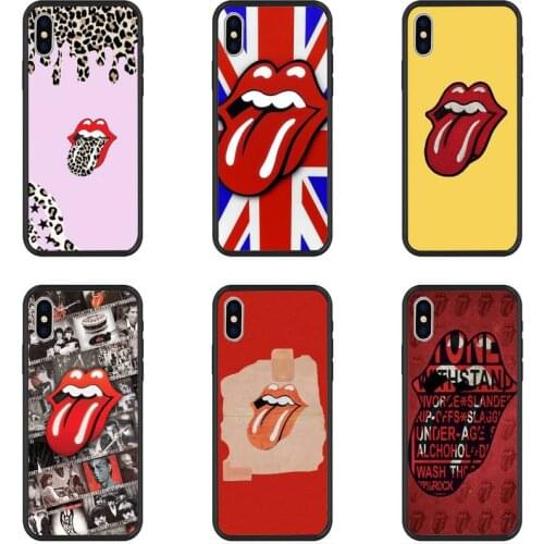 Rollings Stones Phone Case For IPhone 11 12 Pro Max 6 6s 7 8 Plus XS XR 12mini SE 2020 Black Soft TPU Cover Silicone Coque