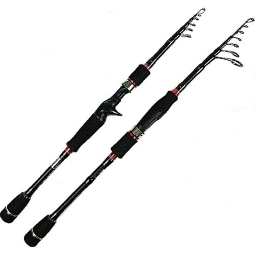 Telescopic fishing rod spinning casting carbon lure rod M power 2.1/2.4/2.7m,lure 10-21g contracted fish pole protable surf rod