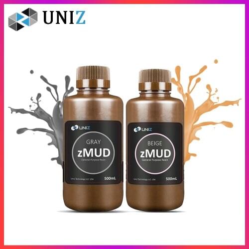 UNIZ 2pc/Lot zMUD Liquid Photopolymer Resin 3d Printer UV Light Curing 405nm 3d Printing Photosensitive Red Wax Resin In Stock