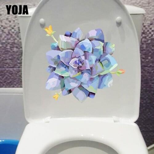 YOJA 22.6*21.1CM Hand Drawn Oil Painting Succulents Kids Bedroom Decor Wall Sticker Toilet Decal T1-1006
