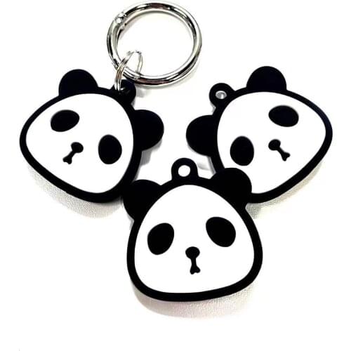For AirTag Protective Case Apple Anti-lost Tracker Locator For AirTags Cute Cartoon Panda Silicone Device Keychain Protect Cover