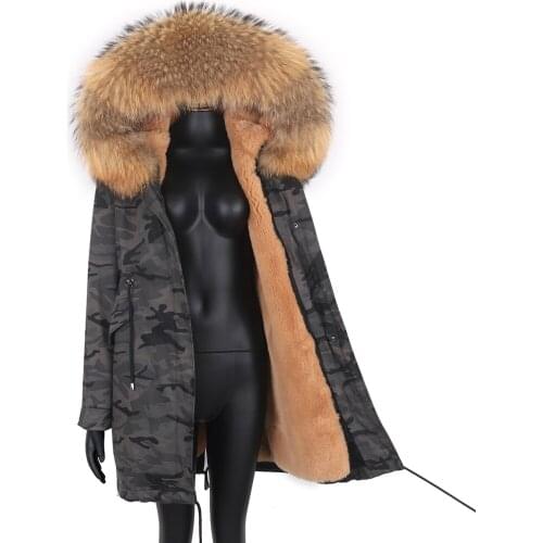 2021 Winter Jacket Women Real Fur Coat Natural Real Fox Fur Collar Loose Long Parkas Big Fur Outerwear Detachable