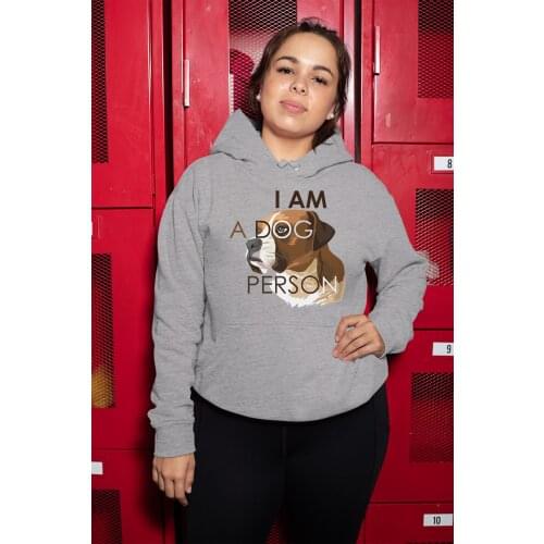 Angemiel Wear I Am A Dog Person Gray Women 'S Hooded Sweatshirt