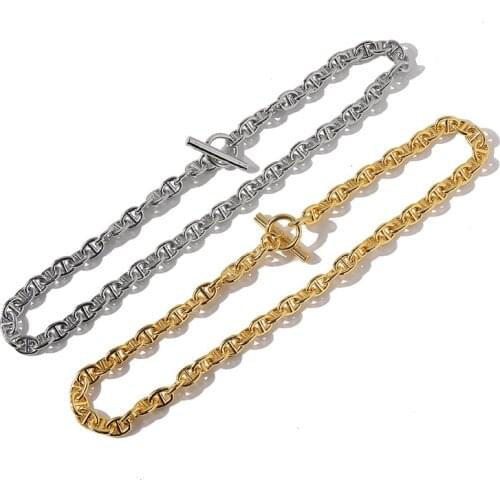 Fashion Link Chain Choker Necklace For Women Charm Necklace Collares Jewelry