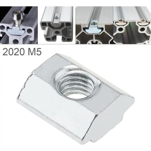 1PCS M5 for 20 Series Slot T Nut Sliding T Nut Hammer Drop In Nut Fasten Connector 2020 Aluminum Extrusions